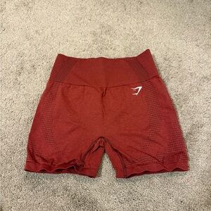Gymshark Red Bike Shorts Athletic Fit